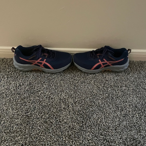 ASICS Navy and Pink Athletic Shoes - Picture 3 of 6